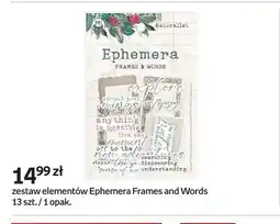Empik Zestaw elementów Ephemera Frames and Words 13szt oferta