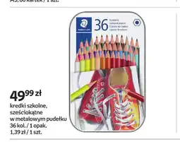 Empik Kredki szkolne sześciokątne w metalowym pudełku STAEDTLER 36 kolorów oferta