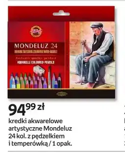 Empik Kredki akwarelowe artystyczne Mondeluz 24 kol. z pędzelkiem i temperówką oferta