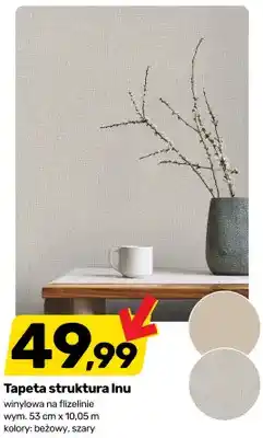 Bricomarche Tapeta struktura lnu winylowa na flizelinie wym. 53cm x 10,05m oferta