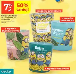 Dealz Świeca w szkle Minionki o zapachu truskawkowym 25h oferta