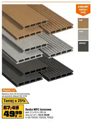 Deska WPC tarasowa 2,1x14,5x300cm