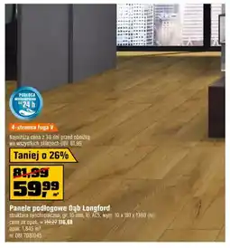 OBI Panele podłogowe Dąb Longford struktura synchroniczna gr. 10mm kl. AC5 wym. 10x191x1380mm oferta