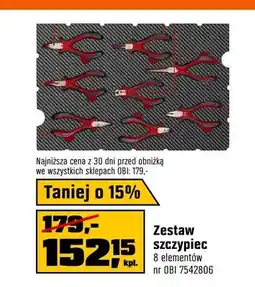 OBI Zestaw szczypiec 8 elementów oferta