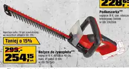 OBI Nożyce do żywopłotu Einhell napięcie 18V, dł. ostrza 40cm, maks. Ø gałęzi 13mm oferta