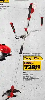 OBI Kosa Einhell napięcie 2x18V, szer. koszenia 30cm żyłką/25,5cm tarczą oferta