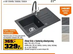 OBI Zlew Eric z baterią elastyczną i syfonem 70x44x17,5cm oferta
