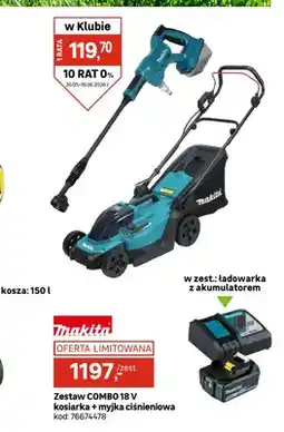 Leroy Merlin Zestaw COMBO 18V kosiarka + myjka ciśnieniowa Makita oferta