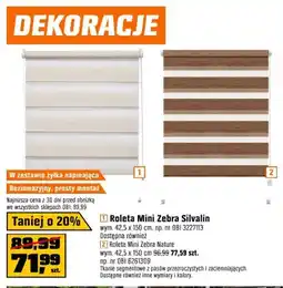 OBI Roleta Mini Zebra Nature wym. 42,5x150cm oferta