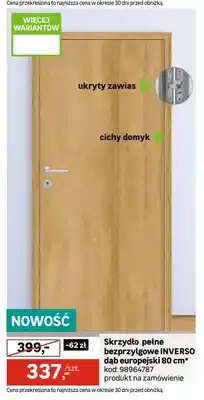 Leroy Merlin Skrzydło pełne bezprzylgowe INVERSO dąb europejski 80cm oferta