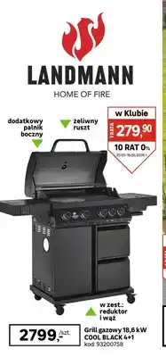 Leroy Merlin Grill gazowy 18,6kW COOL BLACK 4+1 oferta