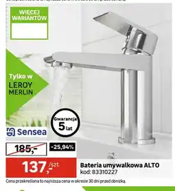Leroy Merlin Bateria umywalkowa Sensea ALTO oferta