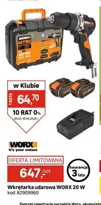 Leroy Merlin Wkrętarka udarowa WORX 20W oferta