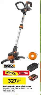 Leroy Merlin Podkaszarka akumulatorowa WORX poj. aku.: 2Ah, szer. koszenia: 30cm oferta