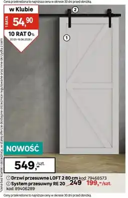 Leroy Merlin Drzwi przesuwne LOFT 2 80cm oferta