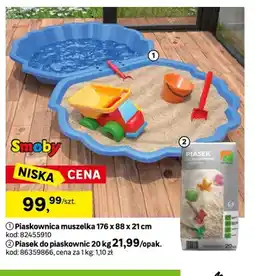 Leroy Merlin Piaskownica muszelka Smoby 176x88x21cm oferta