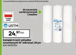 Leroy Merlin Komplet trzech wkładów sznurkowych 10 mikronaż: 20 µm USTM oferta