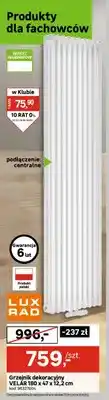 Leroy Merlin Grzejnik dekoracyjny VELAR 180x47x12,2cm oferta