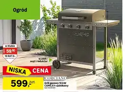 Leroy Merlin Grill gazowy CORCIANO 10kW CAMILA 4-palnikowy w zestawie wąż i reduktor oferta