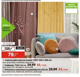 Leroy Merlin Zasłona welurowa na taśmie Inspire TONY 200x280cm oferta