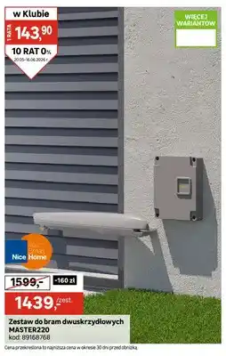 Leroy Merlin Zestaw do bram dwuskrzydłowych Nice Home MASTER220 oferta