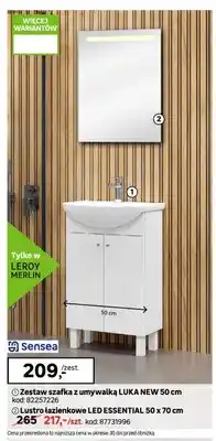Leroy Merlin Zestaw szafka z umywalką Sensea LUKA NEW 50cm oferta