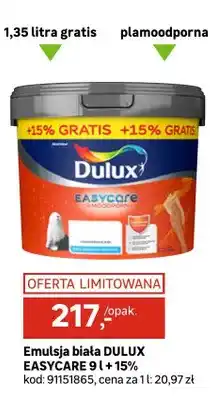Leroy Merlin Emulsja biała DULUX EASYCARE 9l + 15% oferta
