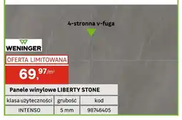 Leroy Merlin Panele winylowe LIBERTY STONE WENINGER klasa użyteczności INTENSO grubość 5mm oferta