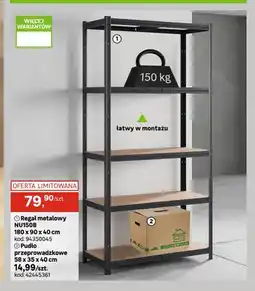 Leroy Merlin Regał metalowy NU150B 180x90x40cm oferta