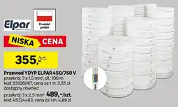 Leroy Merlin Przewód YDYP Elpar 450/750V przekrój 3x1.5mm2 dł. 100m oferta