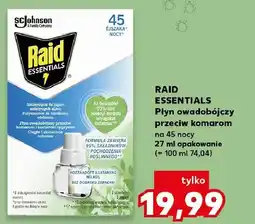 Kaufland Płyn owadobójczy przeciw komarom na 45 nocy Raid Essentials oferta
