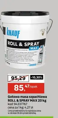 Leroy Merlin Gotowa masa szpachlowa KNAUF ROLL & SPRAY MAX oferta