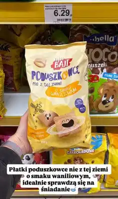 Dino Płatki poduszkowce o smaku waniliowym Nju Bajt oferta