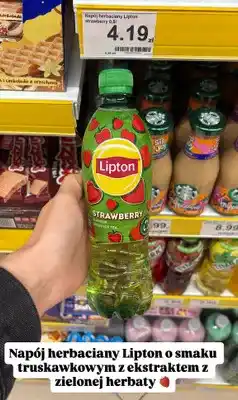 Dino Napój herbaciany Lipton o smaku truskawkowym z ekstraktem z zielonej herbaty oferta