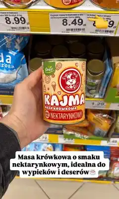 Dino Kajmak masa krówkowa o smaku nektarynkowym Orico oferta