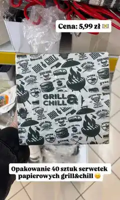 Dino Serwetki papierowe grill&chill 40-pak oferta