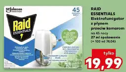Kaufland Elektrofumigator z płynem przeciw komarom na 45 nocy Raid Essentials oferta