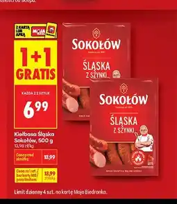Biedronka Kiełbasa Śląska z szynki Sokołów oferta