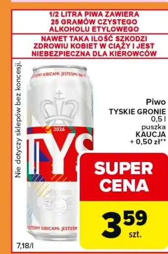 Carrefour Express Piwo Tyskie oferta