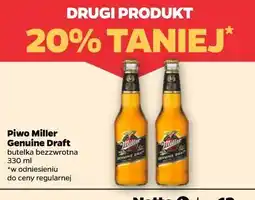 Netto Piwo Miller Genuine Draft butelka bezzwrotna oferta
