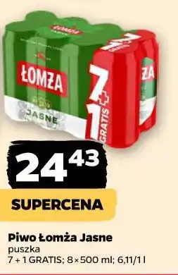 Netto Piwo Łomża Jasne puszka 7 + 1 GRATIS 8x500 ml oferta