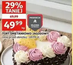Auchan TORT ŚMIETANKOWO-JAGODOWY oferta