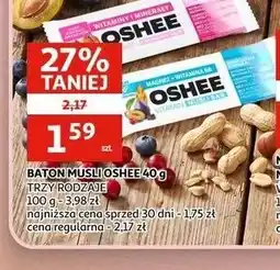 Auchan BATON MUSLI OSHEE 40 g TRZY RODZAJE oferta