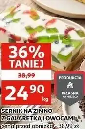 Auchan SERNIK NA ZIMNO Z GALARETKĄ I OWOCAMI oferta