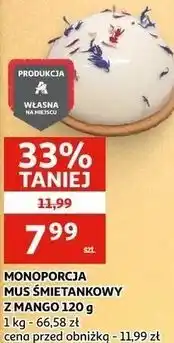Auchan MONOPORCJA MUS ŚMIETANKOWY Z MANGO oferta