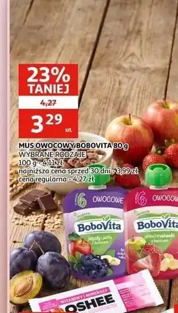 Auchan MUS OWOCOWY BOBOVITA 80 g WYBRANE RODZAJE oferta