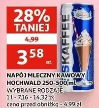 Auchan NAPÓJ MLECZNY KAWOWY HOCHWALD 250-500 ml WYBRANE RODZAJE oferta