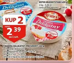 Auchan TWARÓG DELIKATNY PRESIDENT 150 g WYBRANE RODZAJE oferta
