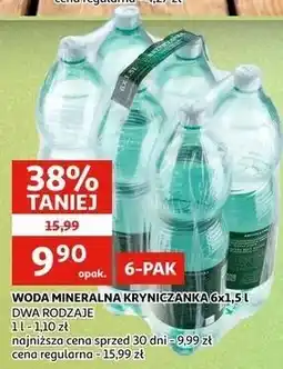Auchan WODA MINERALNA KRYNICZANKA oferta