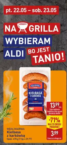 ALDI Kiełbasa z karkówką WĘDLINIARNIA oferta